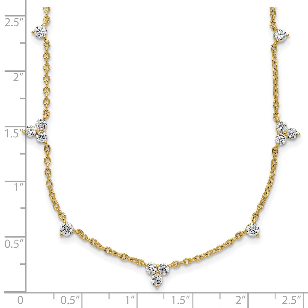 14k 1 3/4ct Lab Grown Diamond VS/SI+ G+ Comp 11 Station 18in Necklace