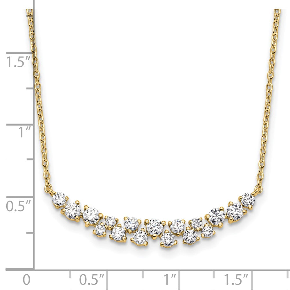 14k 7/8ct Lab Grown Diamond VS/SI+ G+ Comp 18in Fashion Bar Necklace