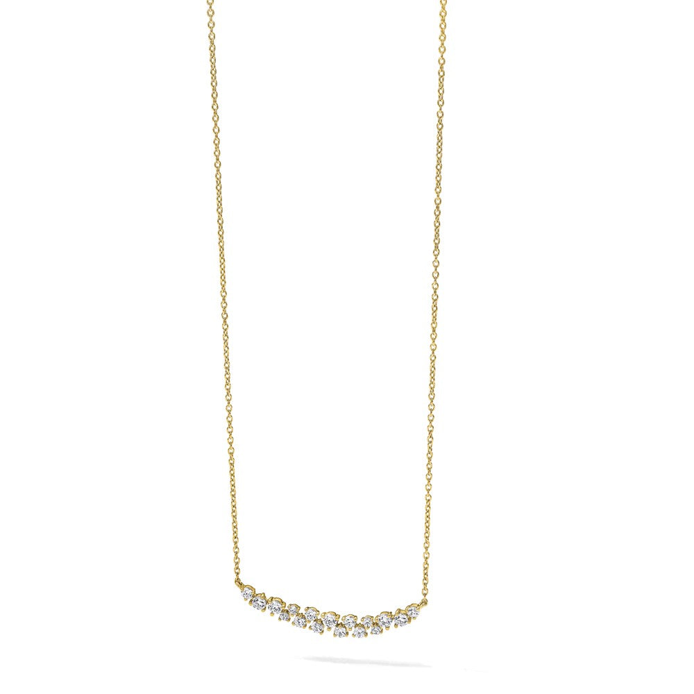 14k 7/8ct Lab Grown Diamond VS/SI+ G+ Comp 18in Fashion Bar Necklace