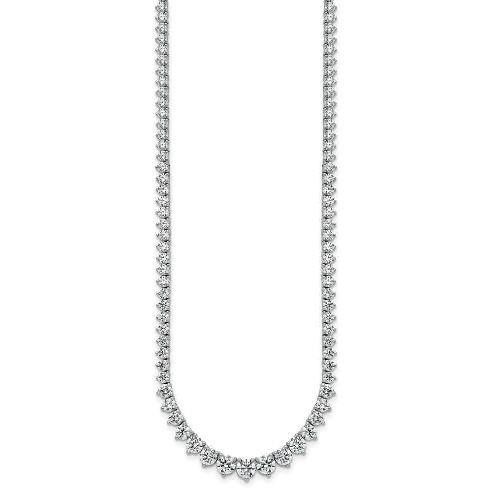 14kw 16 1/3ct Cert Lab Grown Diamond VS+ F+ 18in Grad Tennis Necklace