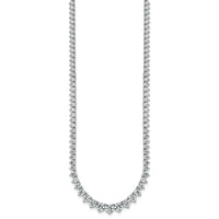 14kw 16 1/3ct Cert Lab Grown Diamond VS+ F+ 18in Grad Tennis Necklace