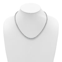 14kw 16 1/3ct Lab Grown Diamond VS+ F+ 18in Grad Tennis Necklace