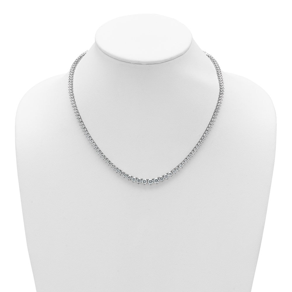 14kw 16 1/3ct Lab Grown Diamond VS/SI+ G+ 18in Grad Tennis Necklace