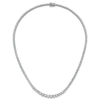 14kw 16 1/3ct Lab Grown Diamond VS+ F+ 18in Grad Tennis Necklace