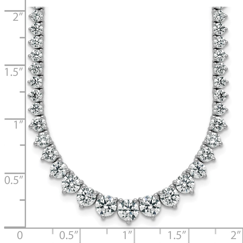 14kw 16 1/3ct Cert Lab Grown Diamond VS/SI+ G+ 18in Grad Tennis Necklace