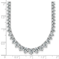 14kw 16 1/3ct Cert Lab Grown Diamond VS/SI+ G+ 18in Grad Tennis Necklace