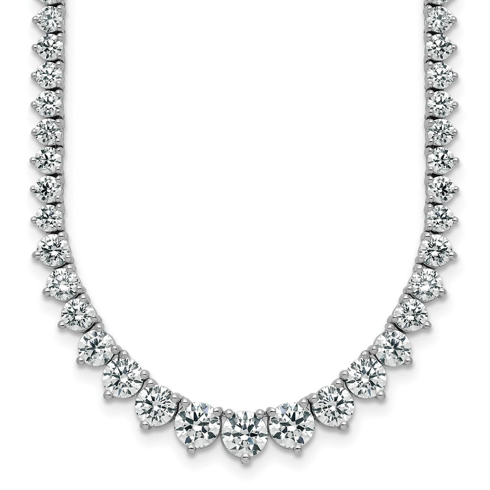 14kw 16 1/3ct Cert Lab Grown Diamond VS/SI+ G+ 18in Grad Tennis Necklace