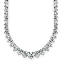 14kw 16 1/3ct Cert Lab Grown Diamond VS/SI+ G+ 18in Grad Tennis Necklace
