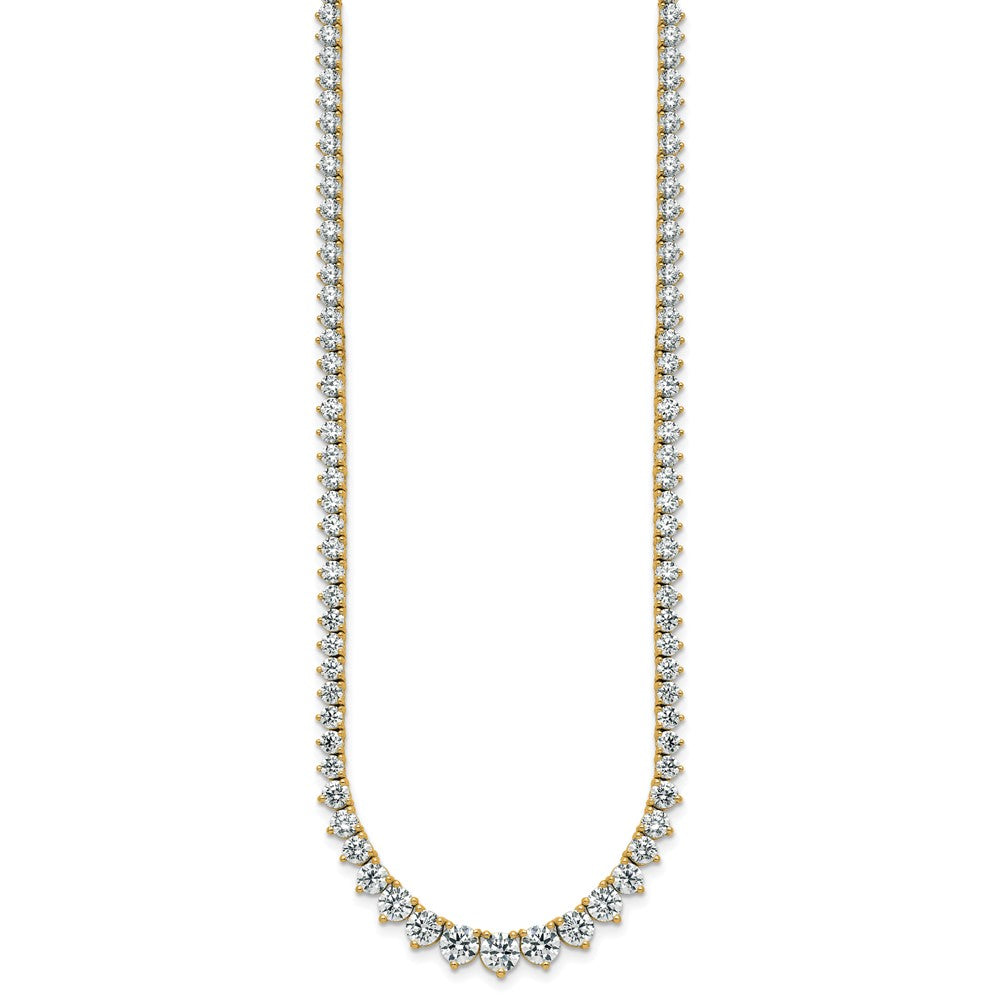 14k 16 1/3ct Lab Grown Diamond VS+ F+ 18in Grad Tennis Necklace