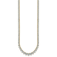 14k 16 1/3ct Lab Grown Diamond VS+ F+ 18in Grad Tennis Necklace