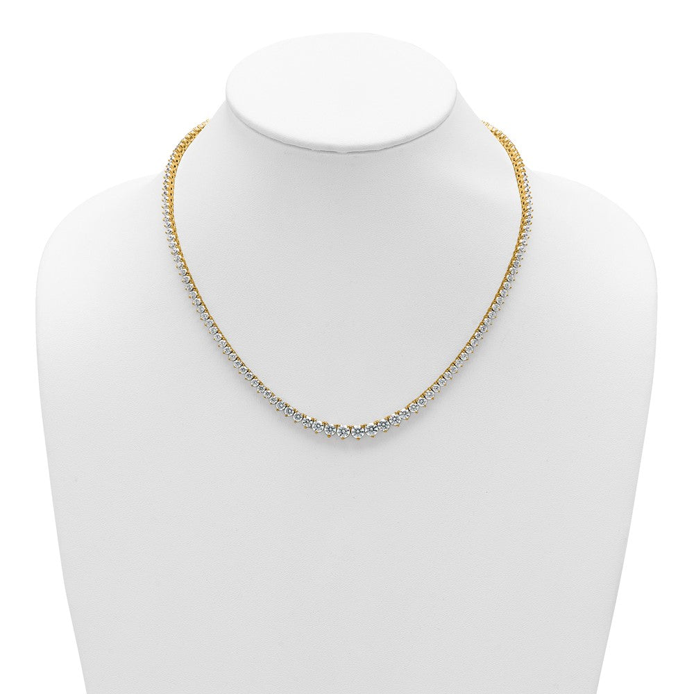 14k 16 1/3ct Lab Grown Diamond VS+ F+ 18in Grad Tennis Necklace