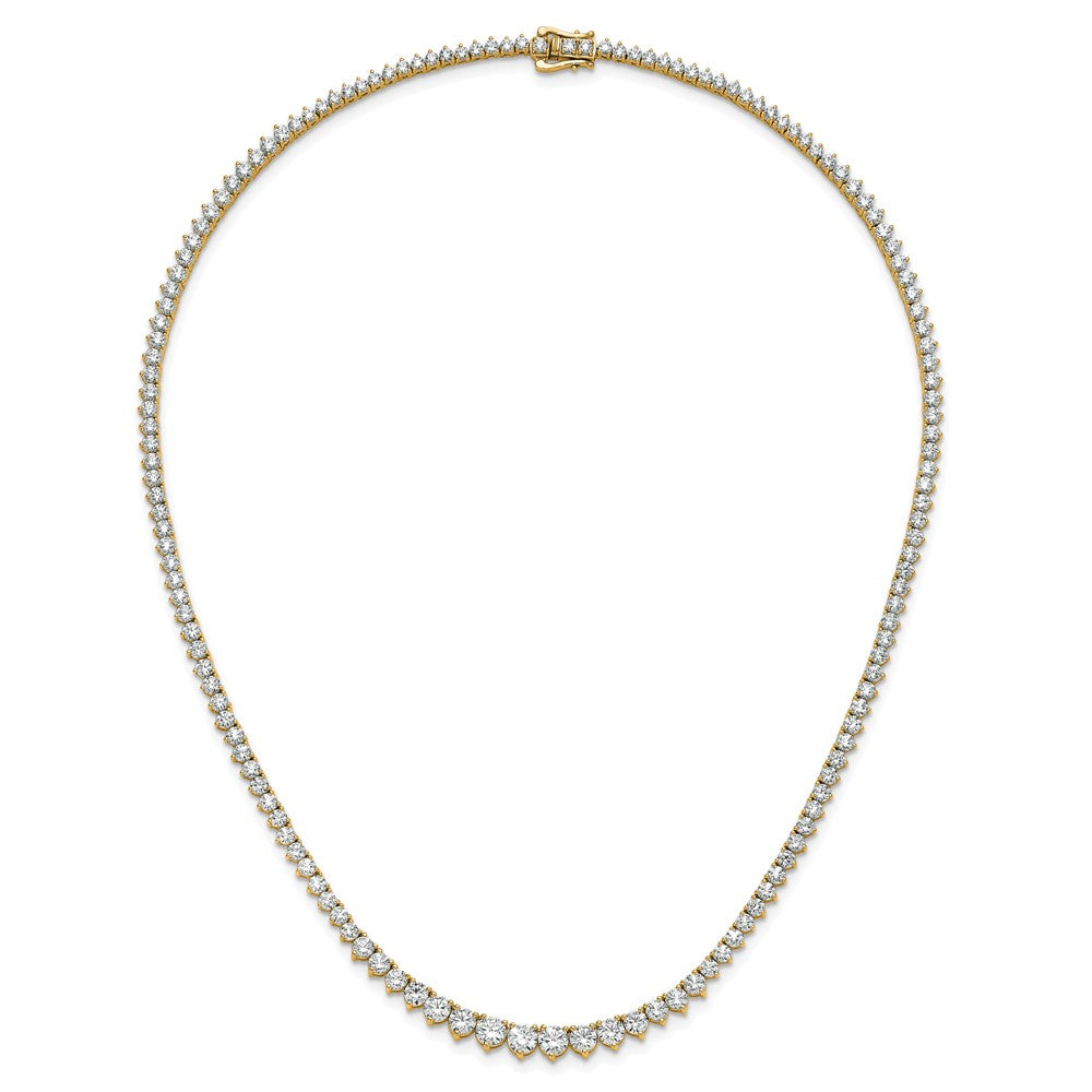 14k 16 1/3ct Lab Grown Diamond VS+ F+ 18in Grad Tennis Necklace