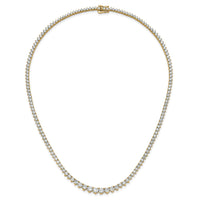 14k 16 1/3ct Lab Grown Diamond VS+ F+ 18in Grad Tennis Necklace