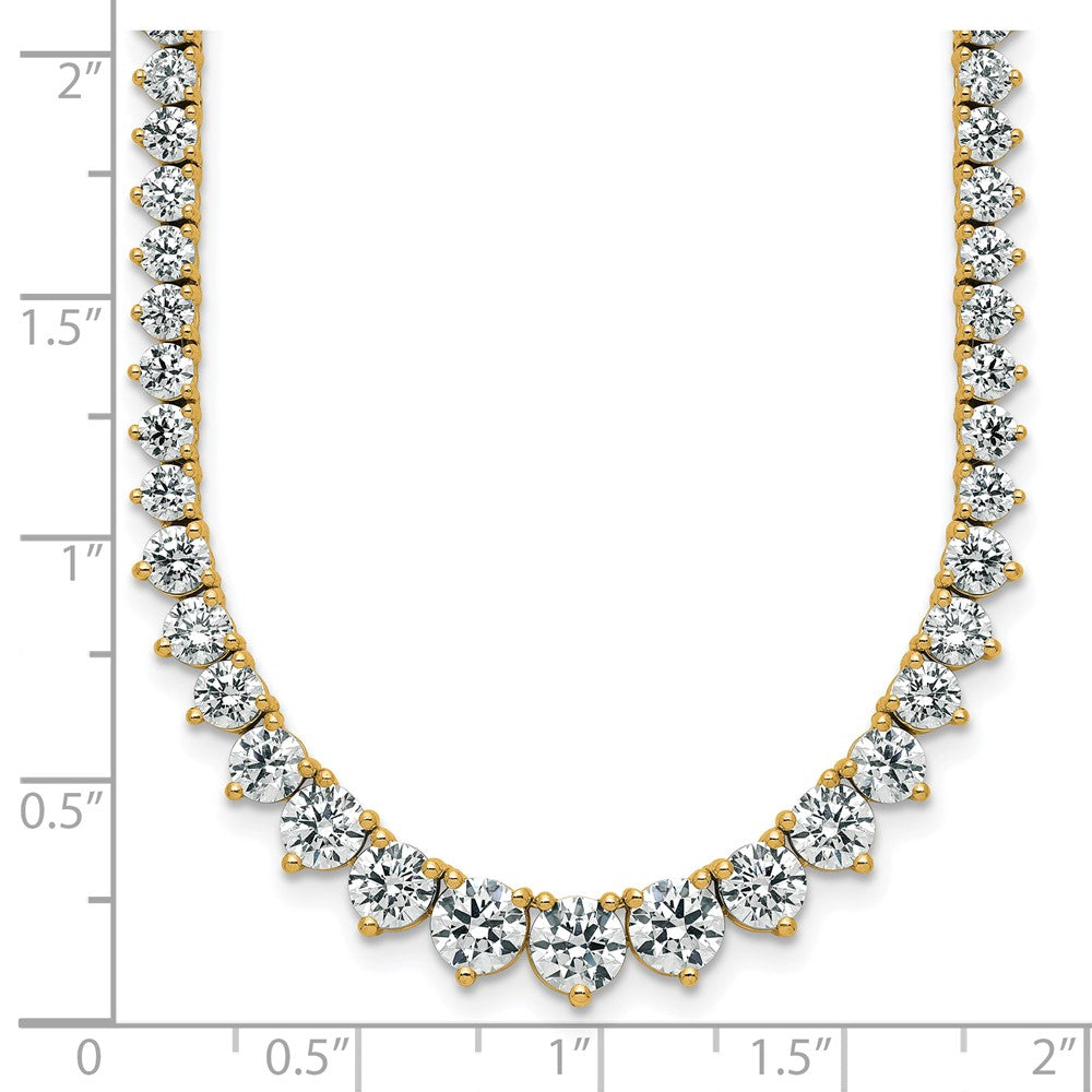14k 16 1/3ct Cert Lab Grown Diamond VS+ F+ 18in Grad Tennis Necklace