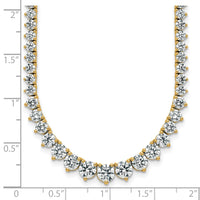 14k 16 1/3ct Cert Lab Grown Diamond VS+ F+ 18in Grad Tennis Necklace