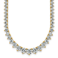 14k 16 1/3ct Lab Grown Diamond VS+ F+ 18in Grad Tennis Necklace