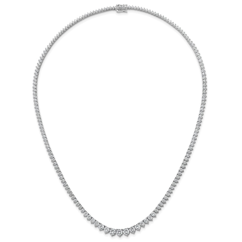 14kw 11 5/8ct Cert Lab Grown Diamond VS/SI+ G+ 20in Grad Tennis Necklace