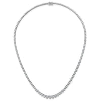 14kw 11 5/8ct Cert Lab Grown Diamond VS/SI+ G+ 20in Grad Tennis Necklace