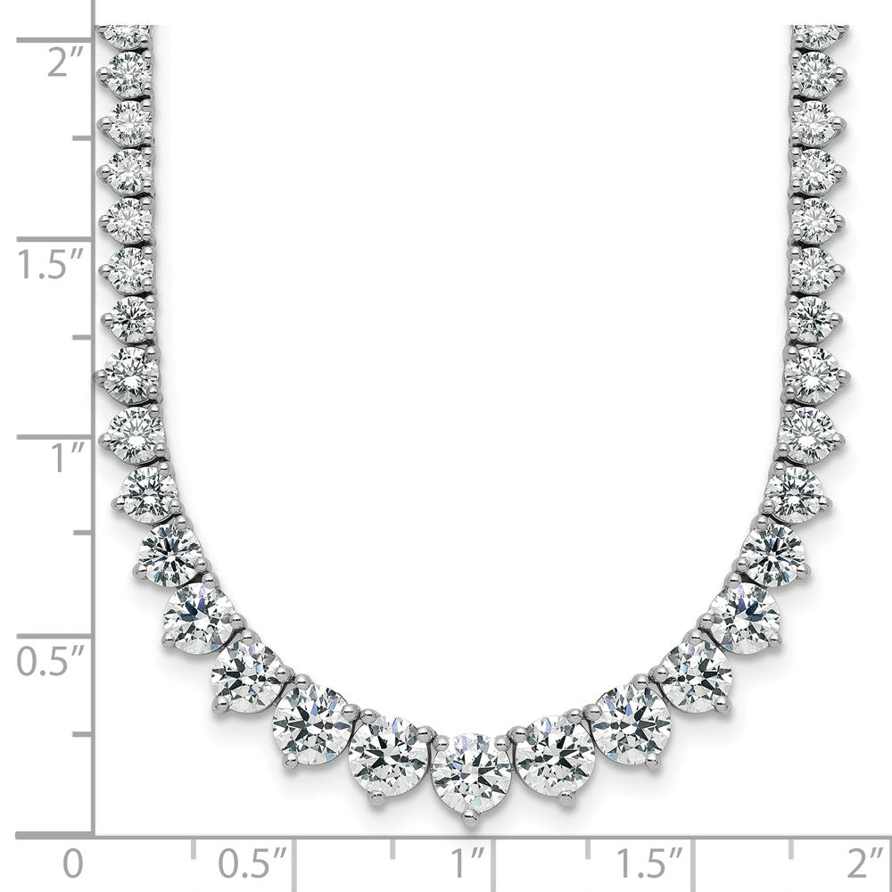 14kw 11 5/8ct Cert Lab Grown Diamond VS/SI+ G+ 20in Grad Tennis Necklace