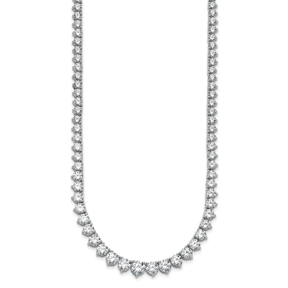 14kw 25 3/8ct Cert Lab Grown Diamond VS+ F+ 16in Grad Tennis Necklace