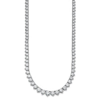 14kw 25 3/8ct Lab Grown Diamond VS+ F+ 16in Grad Tennis Necklace