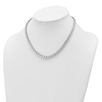 14kw 25 3/8ct Cert Lab Grown Diamond VS+ F+ 16in Grad Tennis Necklace