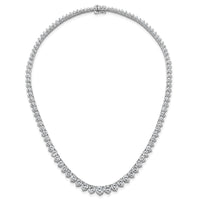14kw 25 3/8ct Cert Lab Grown Diamond VS+ F+ 16in Grad Tennis Necklace