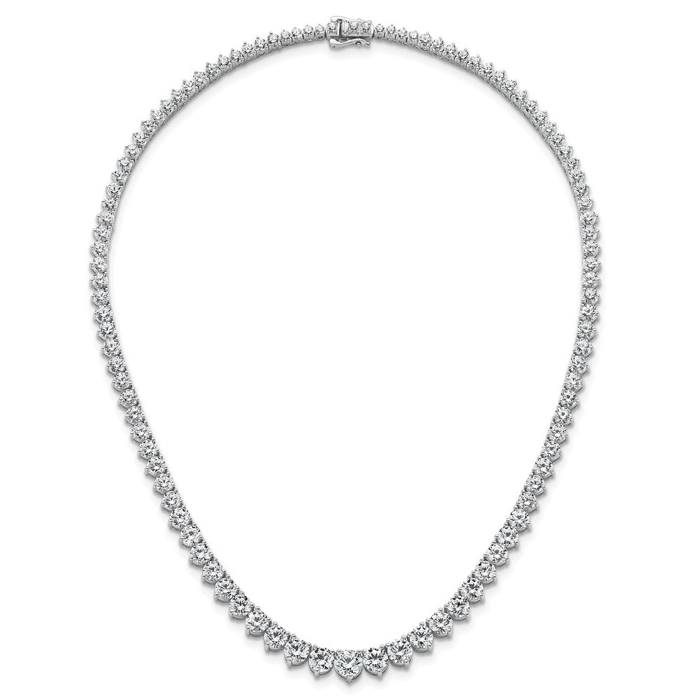 14kw 25 3/8ct Lab Grown Diamond VS+ F+ 16in Grad Tennis Necklace