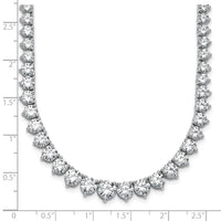14kw 25 3/8ct Cert Lab Grown Diamond VS+ F+ 16in Grad Tennis Necklace