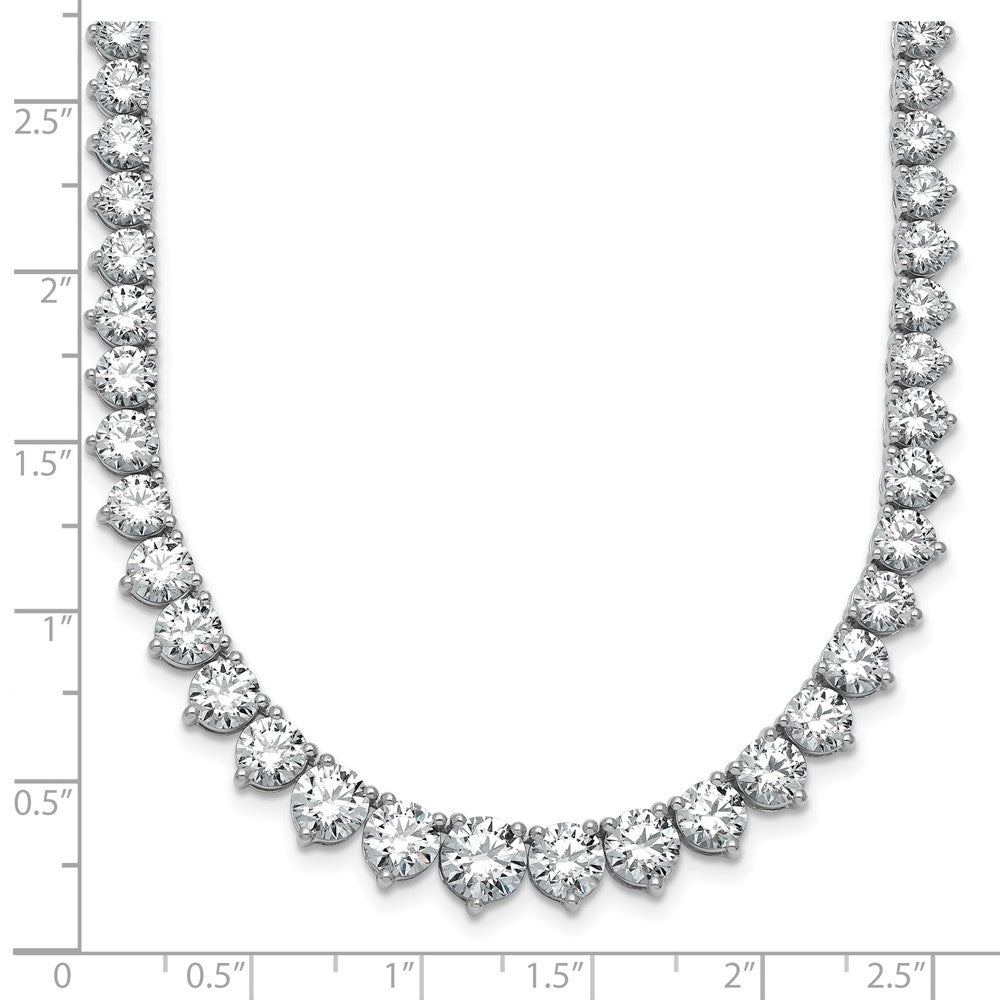 14kw 25 3/8ct Lab Grown Diamond VS+ F+ 16in Grad Tennis Necklace