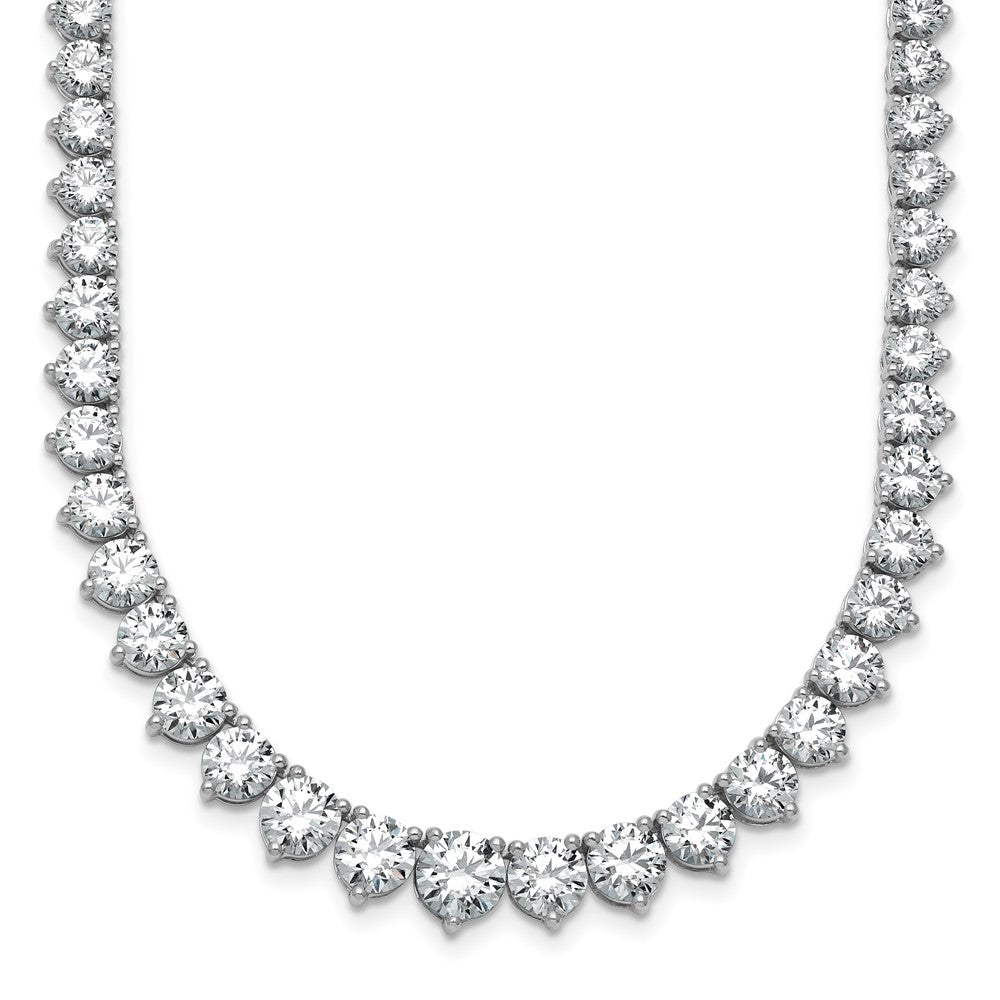 14kw 25 3/8ct Cert Lab Grown Diamond VS/SI+ G+ 16in Grad Tennis Necklace