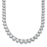 14kw 25 3/8ct Cert Lab Grown Diamond VS/SI+ G+ 16in Grad Tennis Necklace