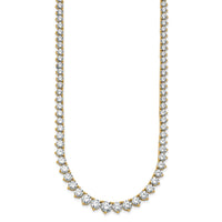 14k 25 3/8ct Lab Grown Diamond VS/SI+ G+ 16in Grad Tennis Necklace