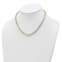 14k 25 3/8ct Lab Grown Diamond VS+ F+ 16in Grad Tennis Necklace