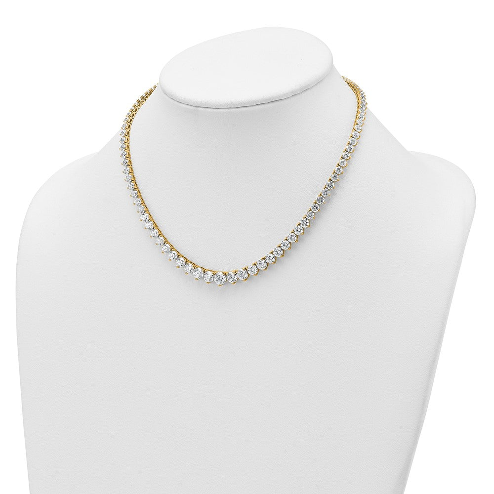 14k 25 3/8ct Lab Grown Diamond VS/SI+ G+ 16in Grad Tennis Necklace