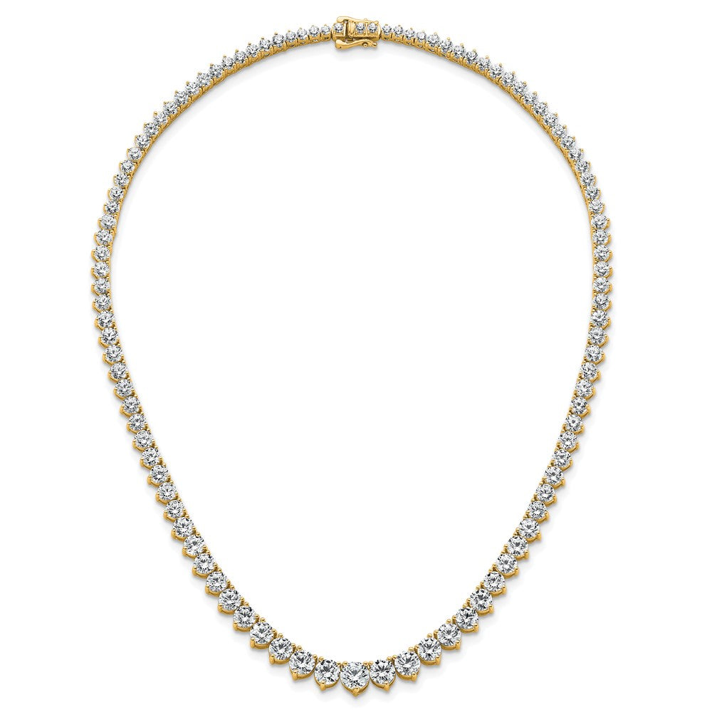 14k 25 3/8ct Lab Grown Diamond VS/SI+ G+ 16in Grad Tennis Necklace