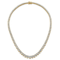 14k 25 3/8ct Lab Grown Diamond VS/SI+ G+ 16in Grad Tennis Necklace
