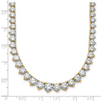 14k 25 3/8ct Lab Grown Diamond VS+ F+ 16in Grad Tennis Necklace