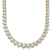 14k 25 3/8ct Lab Grown Diamond VS+ F+ 16in Grad Tennis Necklace