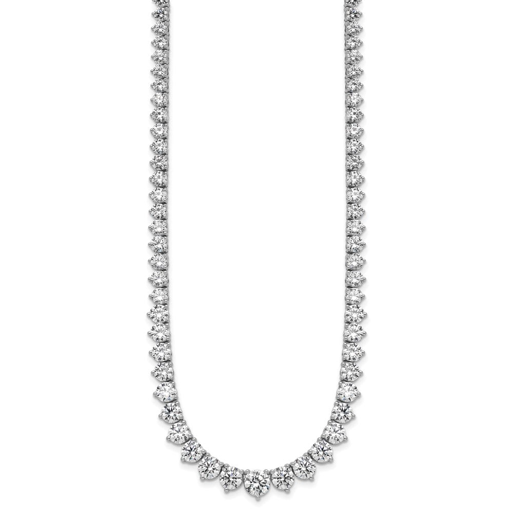 14kw 26 3/4ct Cert Lab Grown Diamond VS/SI+ G+ 18in Grad Tennis Necklace