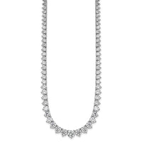 14kw 26 3/4ct Cert Lab Grown Diamond VS/SI+ G+ 18in Grad Tennis Necklace