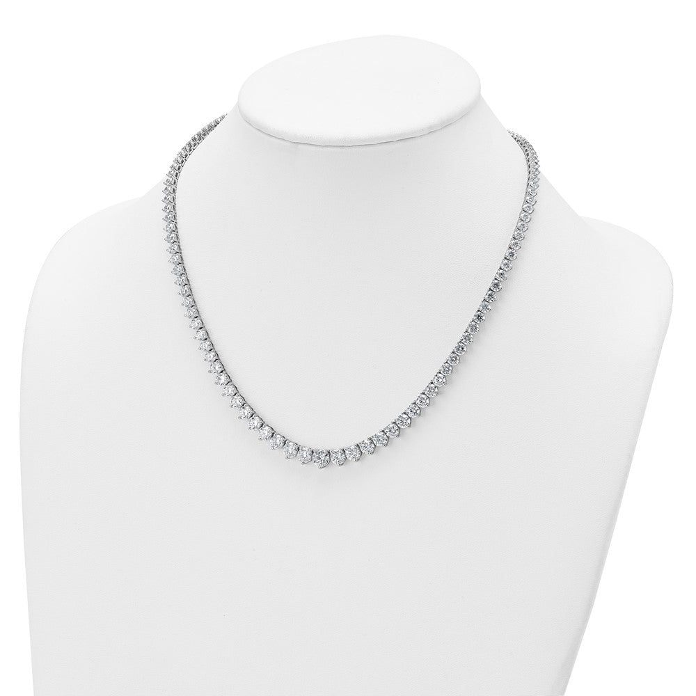 14kw 26 3/4ct Lab Grown Diamond VS+ F+ 18in Grad Tennis Necklace