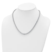 14kw 26 3/4ct Lab Grown Diamond VS+ F+ 18in Grad Tennis Necklace