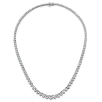 14kw 26 3/4ct Cert Lab Grown Diamond VS/SI+ G+ 18in Grad Tennis Necklace