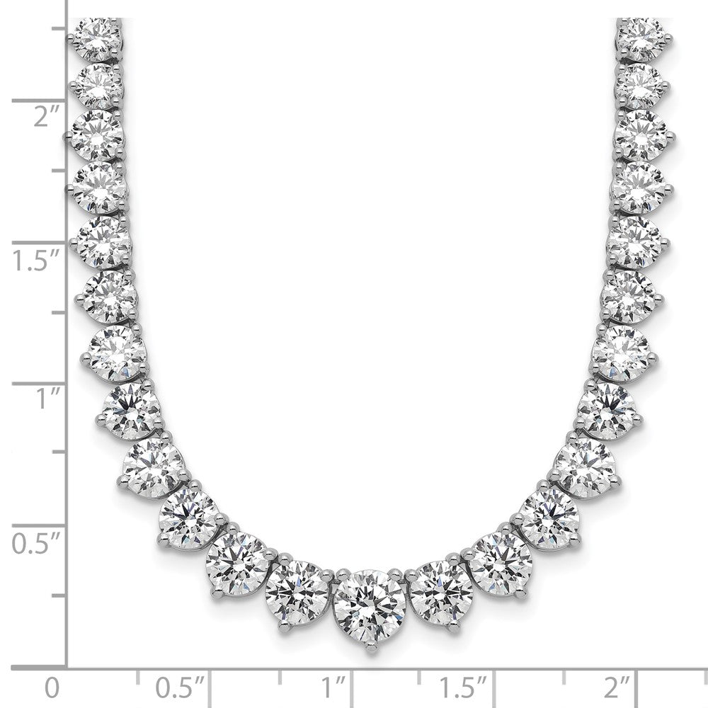 14kw 26 3/4ct Lab Grown Diamond VS+ F+ 18in Grad Tennis Necklace