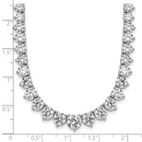 14kw 26 3/4ct Cert Lab Grown Diamond VS/SI+ G+ 18in Grad Tennis Necklace
