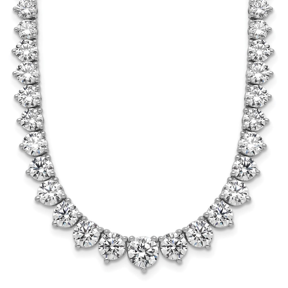 14kw 26 3/4ct Cert Lab Grown Diamond VS/SI+ G+ 18in Grad Tennis Necklace