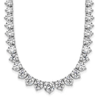 14kw 26 3/4ct Cert Lab Grown Diamond VS/SI+ G+ 18in Grad Tennis Necklace