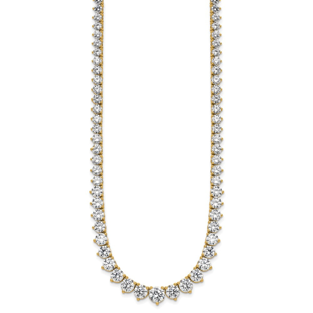14k 26 3/4ct Cert Lab Grown Diamond VS/SI+ G+ 18in Grad Tennis Necklace