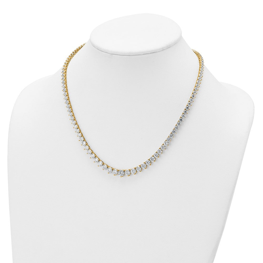 14k 26 3/4ct Cert Lab Grown Diamond VS/SI+ G+ 18in Grad Tennis Necklace